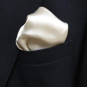 ポケットチーフ チーフ 無地 シャンパンゴールド