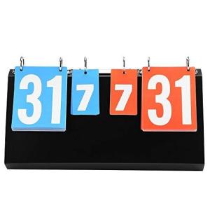 スコアボード 4桁得点板 スポーツ競技スコアボード フリップスコアボード 手動式 スポーツ用 バドミントン/バ