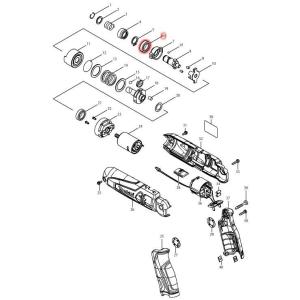 マキタ(makita) 部品 ボールベアリング6801LLU 210108-4 図番006 TD02...