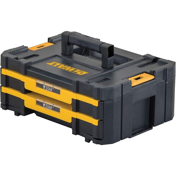 デウォルト(DEWALT) TSTAK 2段 チェスト 工具箱 収納ケース ツールボックス 引き出し...