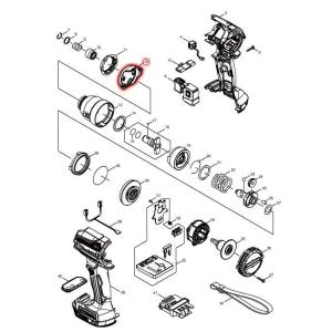 マキタ　部品　ハンマーケースカバー　458484-0　図番012　TD171D/TD161D用