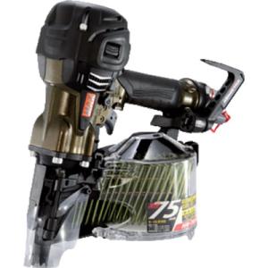 マックス(MAX) 高圧コイルネイラ スーパーネイラ HN-75N4(D) アンバーオリーブ 限定色 75mm釘打機 ZT92326