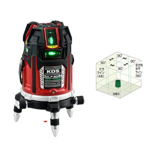 KDS 高輝度グリーンレーザー墨出器 DSL-901RGNTRC SET 本体+ KDS 高輝度グリーンレーザー墨出器 DSL-901RGNTRC SET 本体+