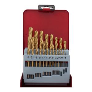 HSS 高速度鋼 チタンコーティング ドリル刃 19pcs 専用ケース付 薄い