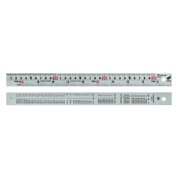 SK 併用シルバースケール 快段目盛 30cm CSS-30KD 寸法測定、線引き、ケガキ作業に 新...