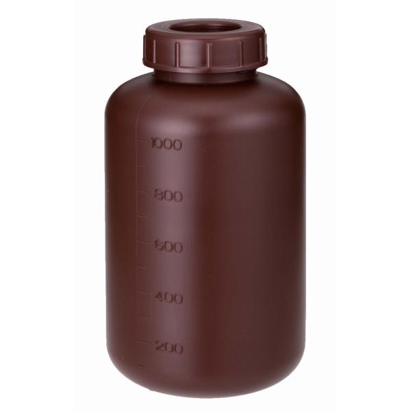 BeHAUS 広口茶色ビン 1000m BWB-1000 溶液などの保存に 新潟精機