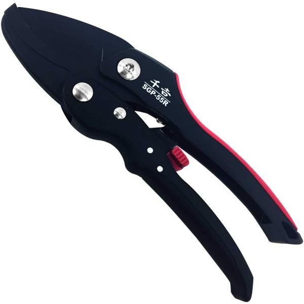 千吉(藤原産業) オートラチェット剪定鋏 生木切断20mmまで(ラチェット使用時) SGP-55R