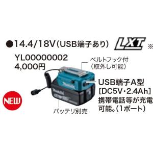 マキタ 14.4V/18V用バッテリーホルダー YL00000002【暖房ジャケット用】