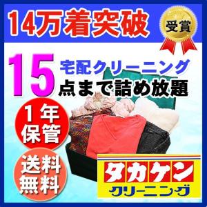 宅配クリーニング 保管付 15点 まで 詰め放題 送料無料 簡易シミ抜き 抗菌無料  タカケン クリーニング