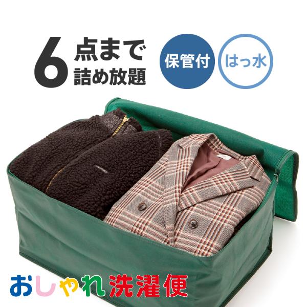 クリーニング 宅配 保管付 撥水加工付 6点まで詰め放題  送料無料 スキーウェア ボードウェア タ...
