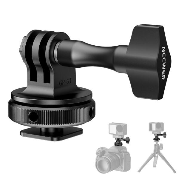 NEEWER アクションカメラコールドシューマウントアダプター コンパチブル GoPro DJI I...