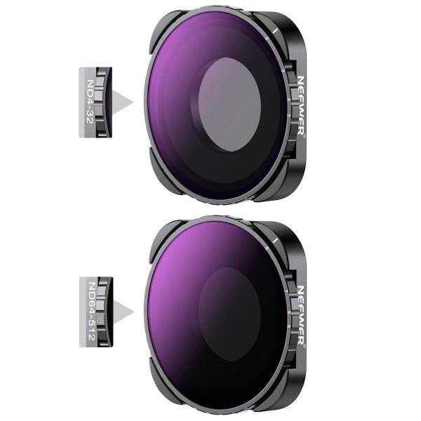 NEEWER 可変ND4-32 &amp; ND64-512フィルター 2枚入り コンパチブルGoPro H...