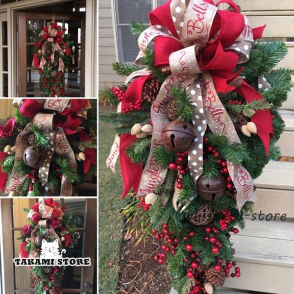 クリスマスリース 45cm 60cm クリスマス スワッグ 大きい オーナメント ナチュラル リース...