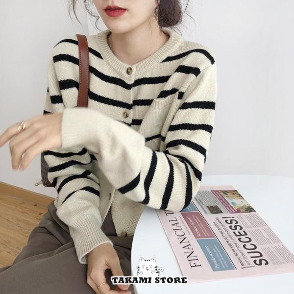 カーディガン レディース オフィス 秋物 トップス 羽織り ゆったり ニット 長袖 丸首 仕事 通勤...