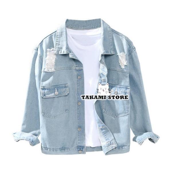 デニム シャツ ダンガリーシャツ アメカジ ダメージ 秋服 トップス カジュアルシャツ 長袖 メンズ