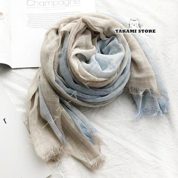 綿 麻 ストール 大判 スカーフ 無地 シンプル 薄手 羽織り マフラー 冷房対策 uvカット 防寒...