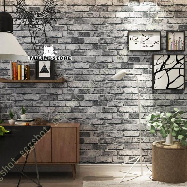 壁紙 レンガ シート 壁 レンガ柄 シール のり付き おしゃれ クッションレンガ 白 壁紙シール 北...