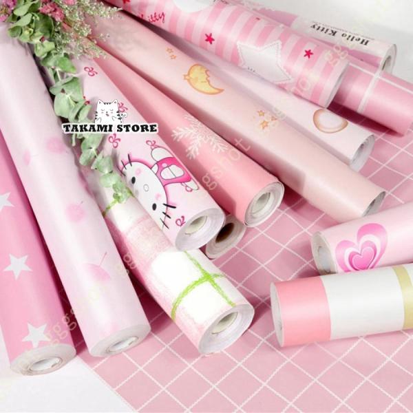 リメイクシート 厚手 かわいい 壁紙シール ピンク 光沢あり 姫系 はがせる壁紙 DIY壁紙 幼稚園...