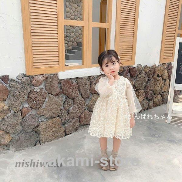 ワンピース  長袖ワンピース 韓国子供服 子供ワンピース  ドレス 女の子  子供服 膝丈 dres...
