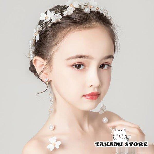 子供 ヘアアクセサリー フラワークリップ ヘッドドレス フォーマル 髪飾り ドレス小物 七五三 パー...