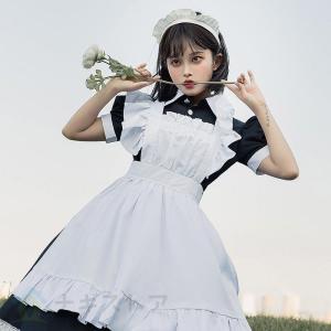 レディース ロングドレス コスプレ 魔女 メイド服 猫 コスチューム ハロウィン衣装 女王 巫女 仮装 魔法使い 黒 白 ワンピース 4点セット パーティー変装｜takami-store