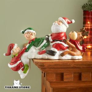 サンタクロース オブジェ レザーサンタM 置物 陶器製品 インテリア 庭