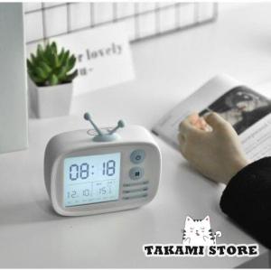 目覚まし時計 ケロクロック2 ホワイト 8RDA46RH03 リズムRHYTHM 目覚まし時計 デジタル時計 ケロクロック2