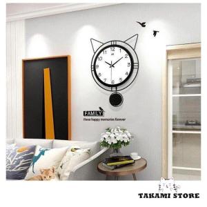 壁掛け時計 猫模様 可愛い 北欧 静音 金属製 おしゃれ 個性的 ウォールクロック 壁掛 インテリア時計 インテリアクロック デコレーション Tk Wj22 タカミストア 通販 Yahoo ショッピング