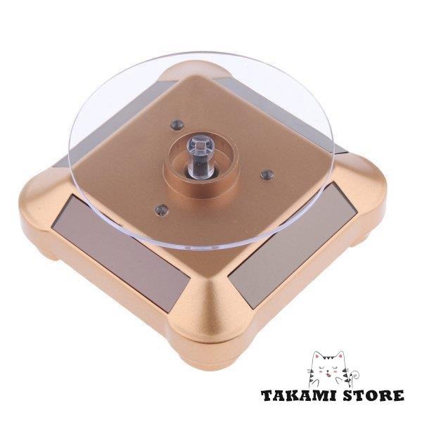 ソーラーパワーロータリーディスプレイスタンドターンテーブルカラーライトの変更電話、小さなケース/カバ...