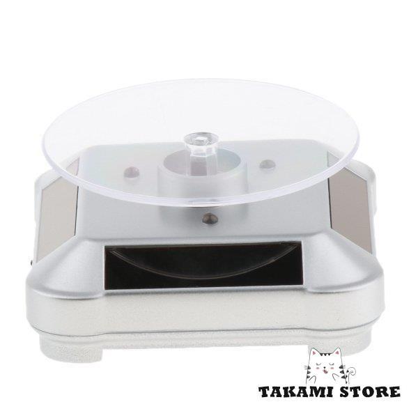 ソーラーパワーロータリーディスプレイスタンドターンテーブルカラーライトの変更電話、小さなケース/カバ...