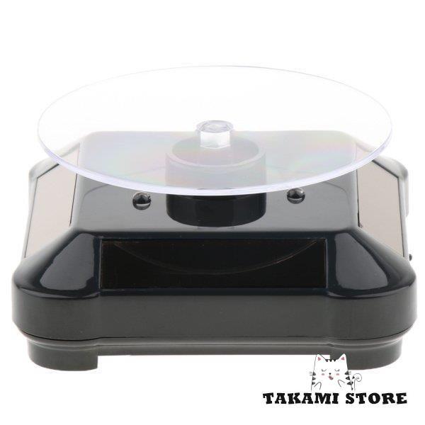 ソーラーパワーロータリーディスプレイスタンドターンテーブルカラーライトの変更電話、小さなケース/カバ...