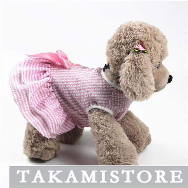 販売三枚以上犬服 ペット用品 着物 ドッグウェア 蝶々 チェック柄 可愛い ペットウェア 春夏秋 ト...