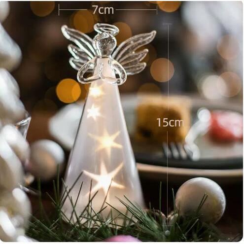 インテリア おしゃれ ガラスLEDエンジェル クリスマス飾り 天使