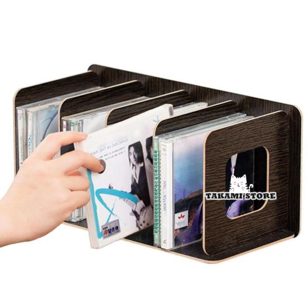 DVDラック CDラック 木製収納ラック ディスプレイラックDVDディスクムービー CDディスプレイ...
