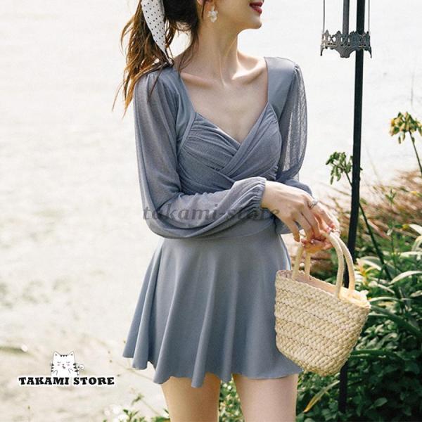 ワンピース水着 体型カバー スイムウェア 体型カバー ビキニ セパレート ワンピース水着 韓国風水着...