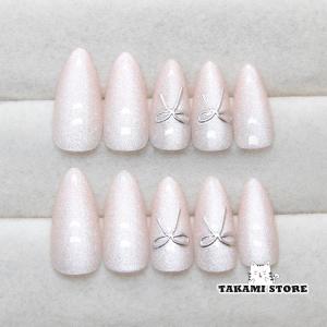 【24枚セット】ネイルチップ かわいい アーモ...の詳細画像3