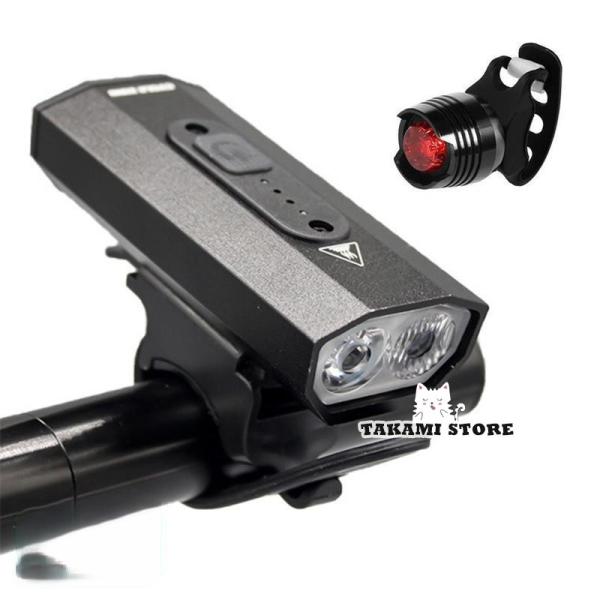 自転車ライト led 防水 充電式 明るい 最強 明るい USB テールライト IPX4 300-4...