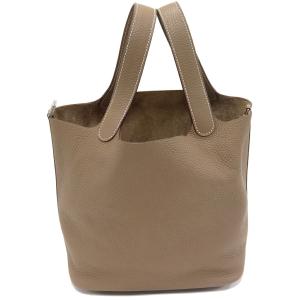 エルメス ピコタンロック MM 22 トリヨンクレマンス エトゥープ パラジウム金具 ハンドバッグ