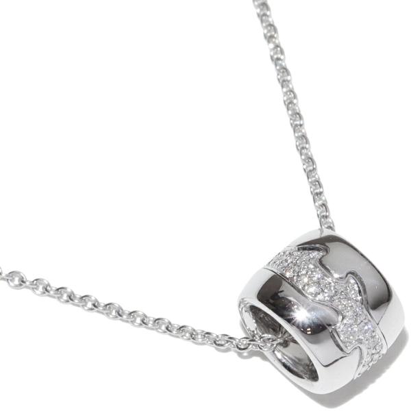 ジョージ ジェンセン ペンダントネックレス K18WG ダイヤ0.19ct フュージョン ペンダント...