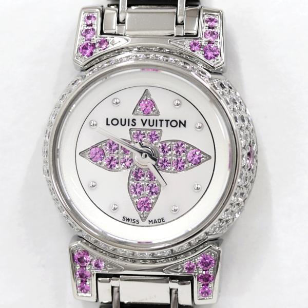 ルイ・ヴィトン　タンブールビジュ　Q151AZ　腕時計　ピンクサファイア文字盤　ピンクサファイア　ダ...