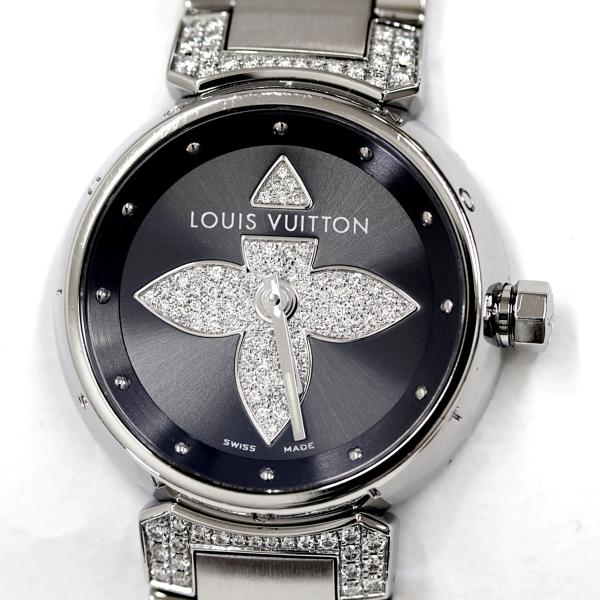 ヴィトン　タンブールビジュ　Q121F　腕時計　ダイヤ文字盤　ラグダイヤ　クォーツ　レディース