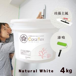 ナチュラルホワイト 4kg　すぐ塗れる　西洋漆喰　Coral Tex コーラルテックス