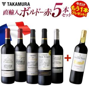 送料無料 第11弾 ★プラス１　タカムラ厳選 ボルドー 赤ワイン 5本 セット｜takamura