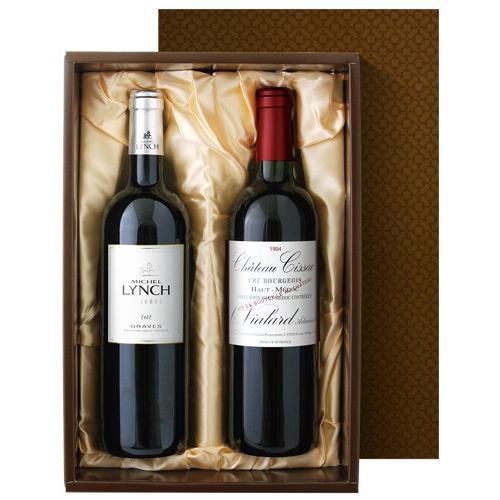 タカムラ オリジナルギフトボックス(2本用)ブラウン／布貼りタイプ (ワイン　ギフトボックス ラッピ...