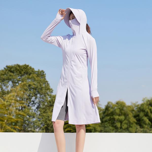 UVカットパーカー ロングコート レディース 冷感 紫外線対策 ひんやり 日焼け止め 吸水速乾 ラッ...