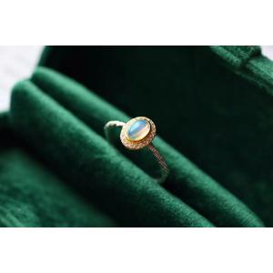 天然 オパール プラチナコーティング シルバーリング 7〜13号 シルバー