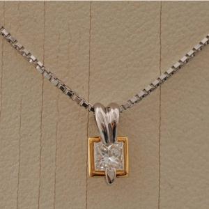 ネックレス ダイヤモンド 0.30ct Pt900 中古 プレラブド 返品OK : Le  