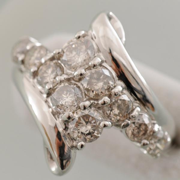 【H32】　Pt900　プラチナ　ダイヤモンド 1.50ct　デザイン　リング 指輪　中古品仕上げ済...