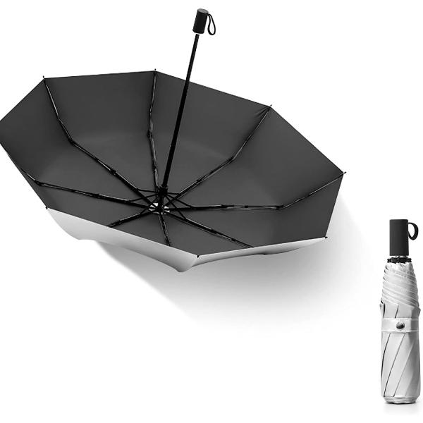チタンシルバー日焼け止め 傘 折りたたみ傘 サンブロックアンブレラ アウトドア 晴れや雨の日に使用可...