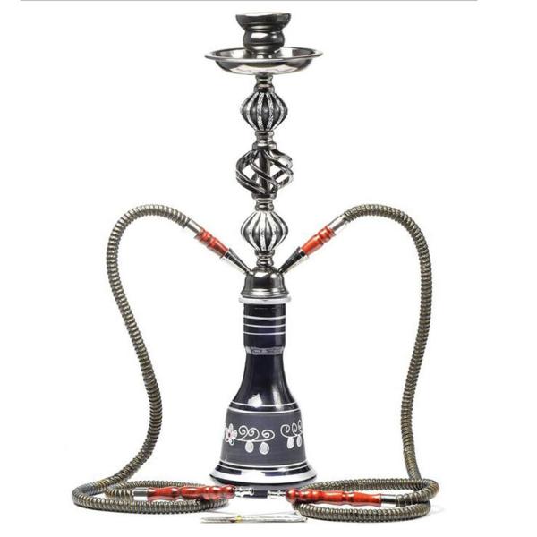 ブラックシーシャ 水パイプ 水タバコ 2人で同時に使える！(ホース2本) 6個 喫煙具 Shisha...